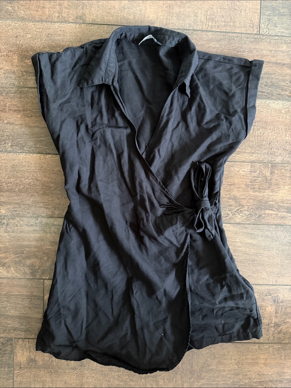 Zara Black Wrap-Style Shorts Onesie